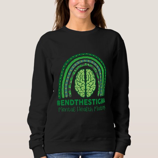 Stop de Stigma Mental Health Mattes Rainbow Boho Trui (Voorkant)