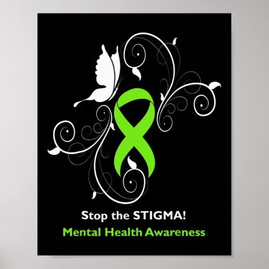 Stop De Stigma - Mentale Gezondheidsbewustzijn Poster (Voorkant)