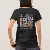 Stop de Stigma Rondom OCD Retro Mentale Gezondheid T-shirt (Achterkant)