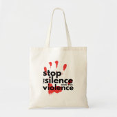Stop de stilte en het geweld tote bag (Voorkant)