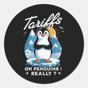 Stop de tarieven Anti-Trump FAFO Weerstaan Pinguïn Ronde Sticker