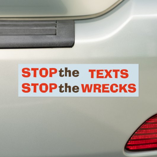 Stop de teksten - stop de Wrecks sticker (Op auto)