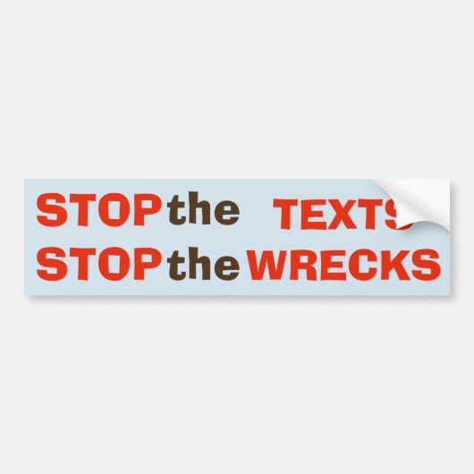 Stop de teksten - stop de Wrecks sticker (Voorkant)
