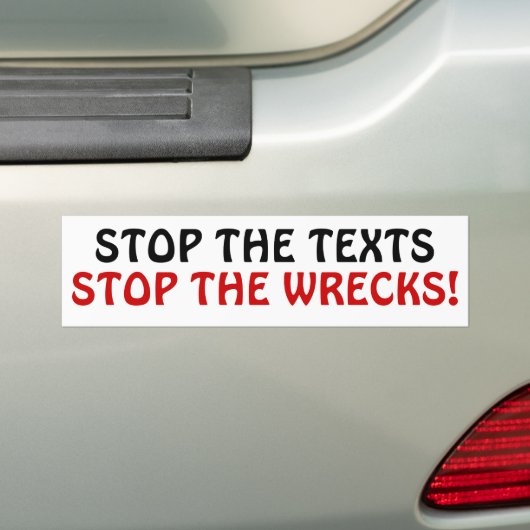 Stop de teksten stoppen de wrakken! bumpersticker (Op auto)