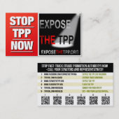STOP DE TPP-visitekaartjes Visitekaartje (Voorkant / Achterkant)