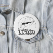 stop de trein ronde button 4,0 cm (In situ)