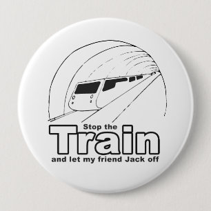 Stop de trein ronde button 4,0 cm