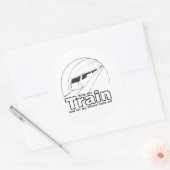 stop de trein ronde sticker (Envelop)