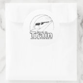 stop de trein ronde sticker (Tas)