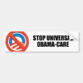 Stop de universele Obama-zorg Bumpersticker (Voorkant)
