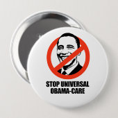 Stop de universele Obama-zorg Ronde Button 4,0 Cm (Voorkant /achterkant)