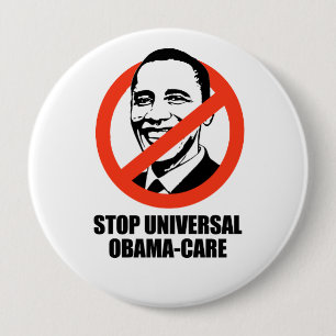 Stop de universele Obama-zorg Ronde Button 4,0 Cm