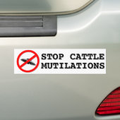Stop de verminking van runderen bumpersticker (Op auto)