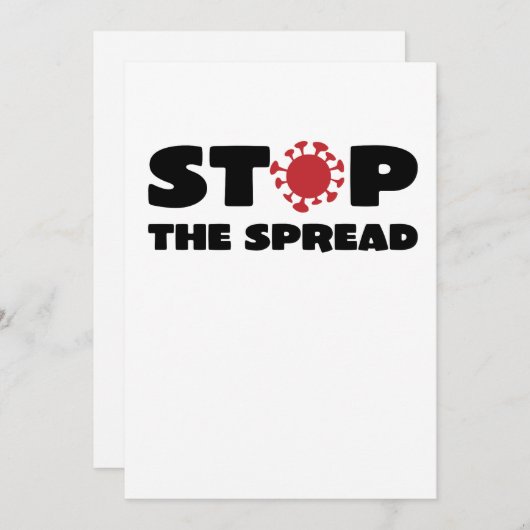 Stop de Verspreiding Feestdagenkaart (Voorkant / Achterkant)