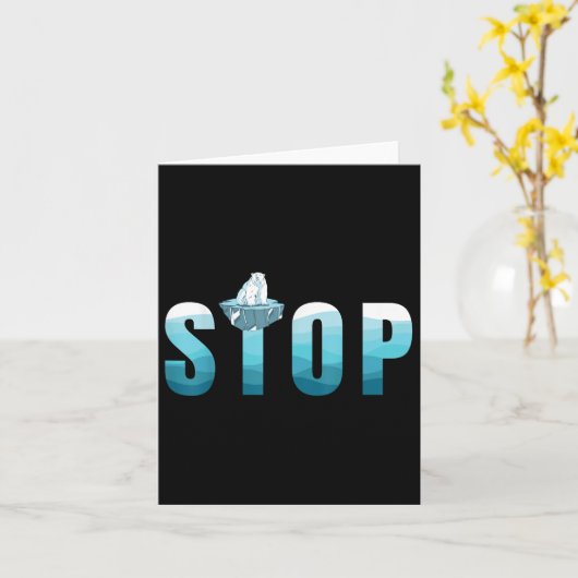 Stop de vervuiling van de oceaan Polar Beer Enviro Kaart (Gele Bloem)