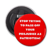 STOP DE VOOROORDELEN FLESOPENER BUTTON FLESOPENER (Voorkant)