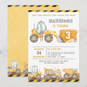 Stop de vrachtwagenjongen die de verkeersopstoppin kaart (Voorkant / Achterkant)