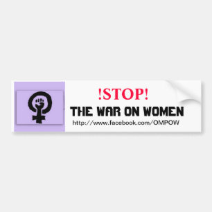 STOP DE Vrouwenoorlog Bumpersticker