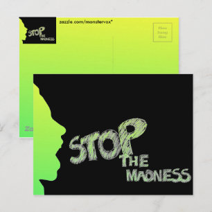 Stop de waanzin briefkaart