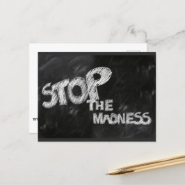Stop de waanzin briefkaart