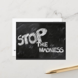 Stop de waanzin briefkaart
