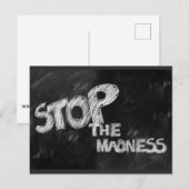 Stop de waanzin briefkaart (Voorkant / Achterkant)