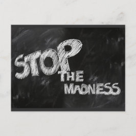 Stop de waanzin briefkaart