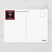 Stop de waanzin briefkaart (Achterkant)