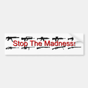 Stop de waanzin! bumpersticker