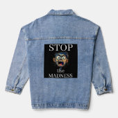 Stop de Waanzin Denim Jas Jacket (Achterkant)