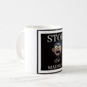 Stop de Waanzin Koffiemok (Voorkant links)