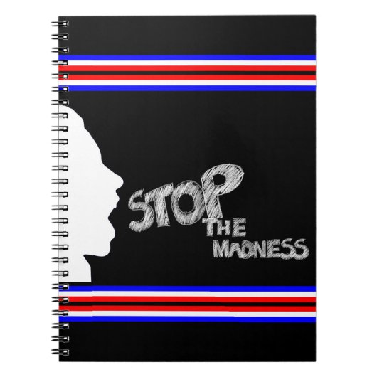 Stop de waanzin notitieboek (Voorkant)