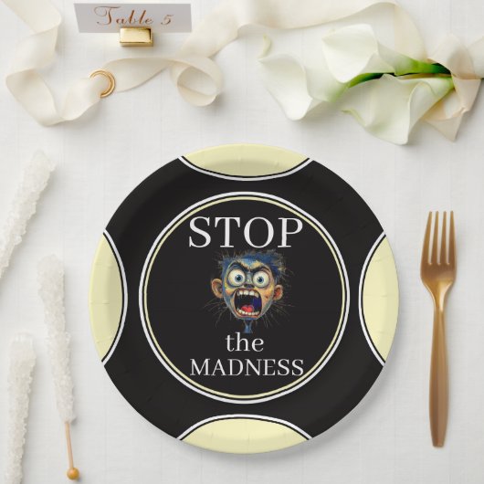 Stop de Waanzin Papieren Bord (Huwelijk)