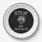 Stop de waanzin papieren bord (Voorkant)