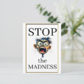 Stop de Waanzin Postkaart (Staand voorkant)