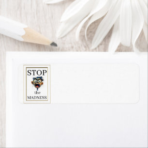 Stop de Waanzin Retouradreslabel Etiket