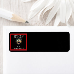 Stop de Waanzin Retouradreslabel Etiket