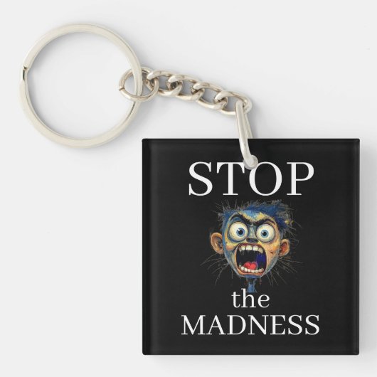 Stop de Waanzin Sleutelhanger (voorkant)