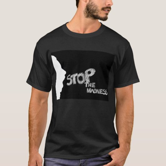 Stop de waanzin t-shirt (Voorkant)