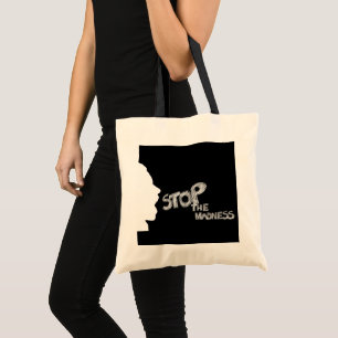 Stop de waanzin tote bag