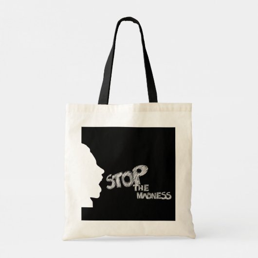 Stop de waanzin tote bag (Achterkant)