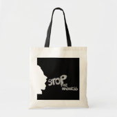 Stop de waanzin tote bag (Voorkant)