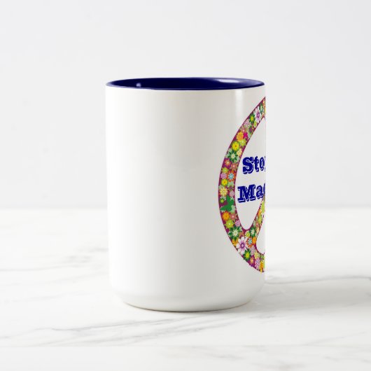 Stop de waanzin tweekleurige koffiemok (Center)