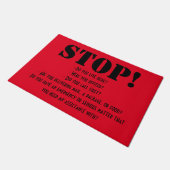 Stop de welkomstmat deurmat (Schuin)
