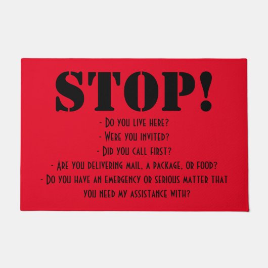 Stop de welkomstmat deurmat (Voorkant)