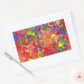 Stop de wereld, ik wil weg. rechthoekige sticker (Envelop)