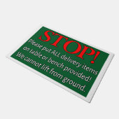 STOP Delivery Instruction for Older People Doormat Deurmat (Schuin)