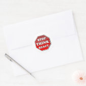 Stop DENK Reageer Ronde Sticker (Envelop)