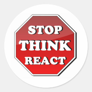 Stop DENK Reageer Ronde Sticker
