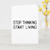 Stop denken Begin leven Kaart (Gele Bloem)